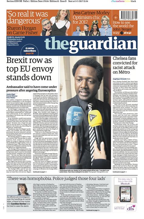 The Guardian on Twitter: "The Guardian front page, Wednesday 04.01.17 ...