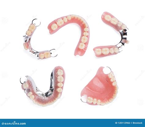Tipos De Dentaduras E Preços - Grupo De Dentaduras No Fundo Branco Foto de Stock - Imagem de isolado ...