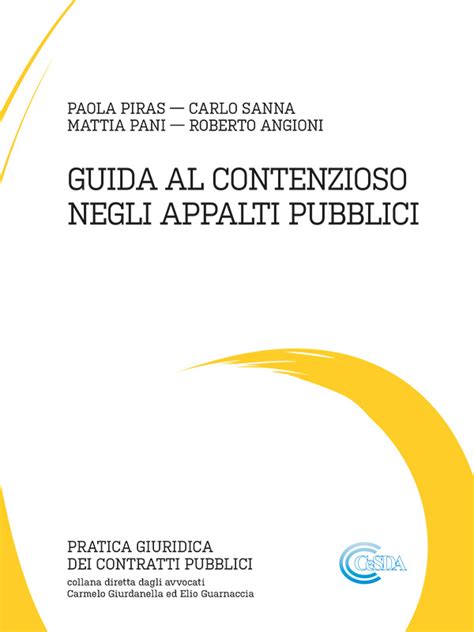 In Vendita Lebook Guida Al Contenzioso Negli Appalti Pubblici Cesda It