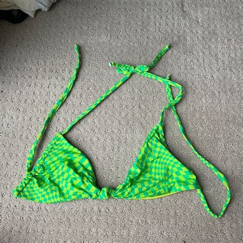 Frankie S Bikinis Swim Frankies Bikinis Green Bikini Top Poshmark