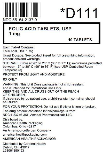 Folic Acid Package Insert Drugs