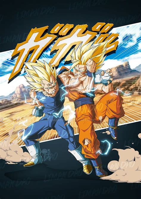 Batalla Sin Fin Goku Vs Majin Vegeta Por Limandao Goku Y Vegeta