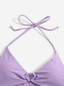 Swim Mod X Gabiciamp Heart Ring Decor Lace Up Bikini Swimsuit SHEIN USA