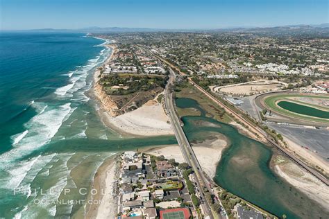 Aerial Photo Of San Dieguito Lagoon And Dog Beach Del Mar California