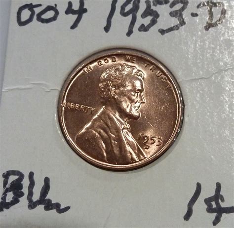 1953 D Gem BU RED Lincoln Wheat Cent 004 For Sale Buy Now Online