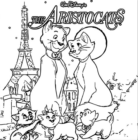 Disney The Aristocats Forest Walking Coloring Pages Wecoloringpage