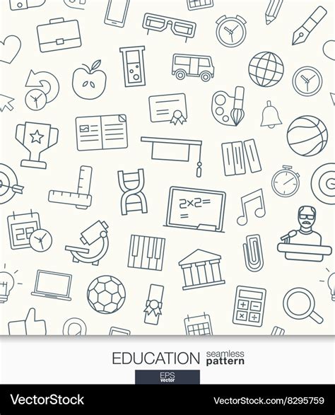 Education wallpaper black and white school Vector Image