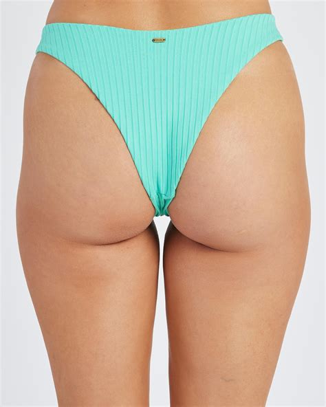 Shop Rip Curl Premium High Cut Skimpy Bikini Bottom In Aqua Fast Shipping Easy Returns