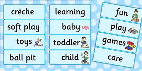 Creche Word Cards Professor Feito Twinkl