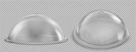 Realistic Set Of Closed Glass Cloche Trays 23864831 Vector Art At Vecteezy