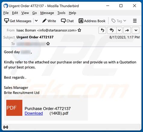 Purchase Order Email Virus Removal And Recovery Steps Updated