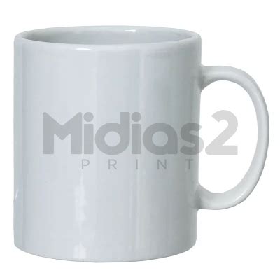 CANECA 325ML CERÂMICA SUBLIMÁTICA PRIMEIRA LINHA METALNOX BRANCO