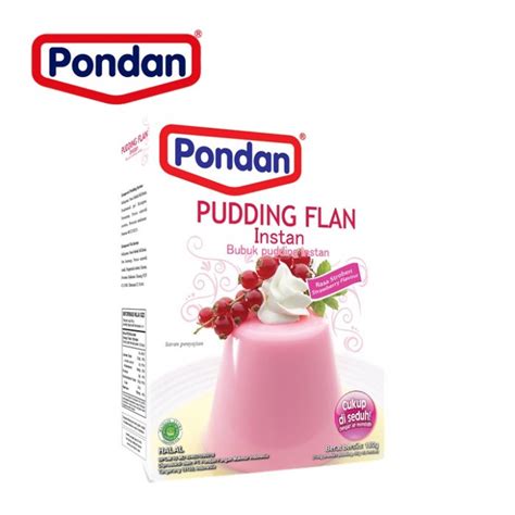 Jual Pondan Pudding Flan Instan Strawberry Gr Shopee Indonesia