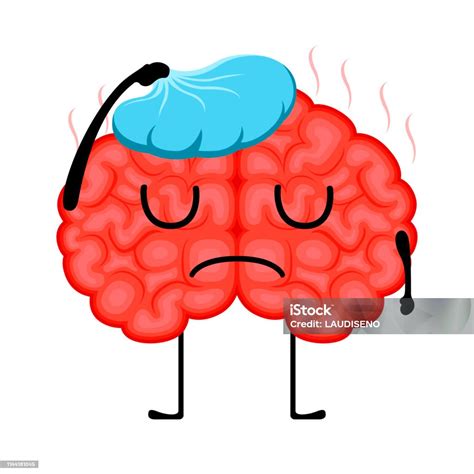 Isolated Sick Brain Cartoon Stock Illustration Download Image Now