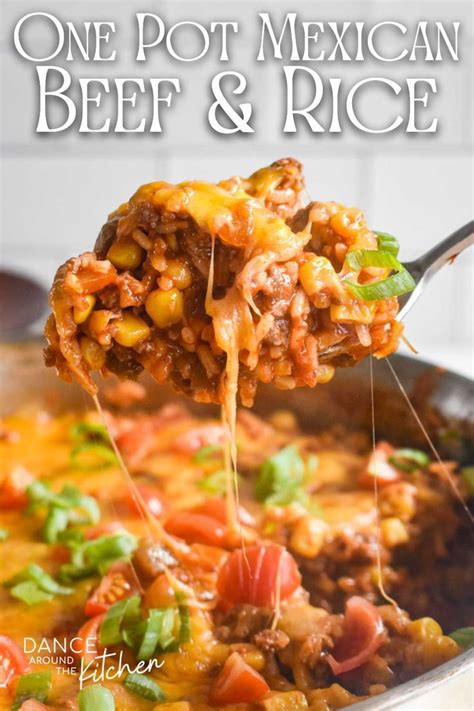 One Pot Mexican Beef And Rice Recipe Crockpot Recipes Beef Beef