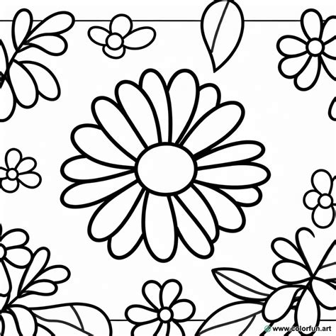 Coloriage d une marguerite pour adulte à Télécharger ou à Imprimer