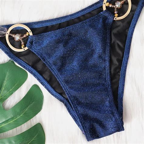 Custom Woman Swimwear Luxury Triangle Swimsuit Women Bikini Sets Shinny Fabric Swimsuit Alibaba