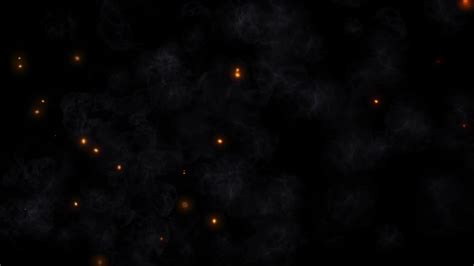 Fire Particles Overlay Smoke Effect And Glowing Embers Black Screen