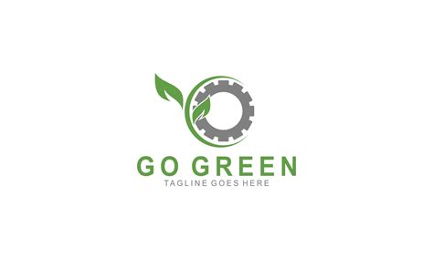 go green logo. go green with leaf 6417282 Vector Art at Vecteezy