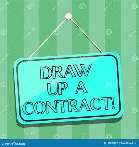 Handwriting Text Writing Draw Up a Contract. Concept Meaning Write a Business Agreement ...