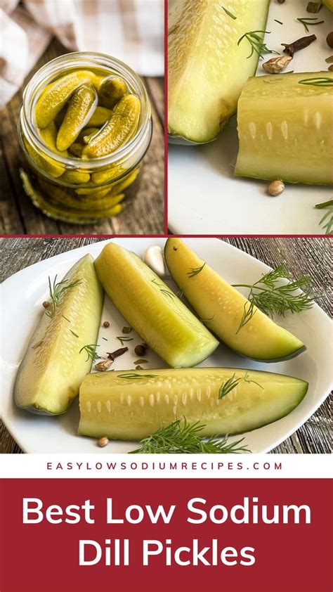 Low Sodium Dill Pickles Recipe Low Sodium Recipes Easy Low Sodium Recipes Heart Healthy