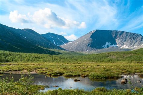 Mountain Peaks And Tundra At Summer Season The Khibiny Massif Are The