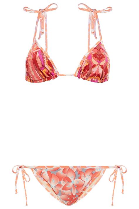 M Missoni Printed Triangle Bikini The Outnet