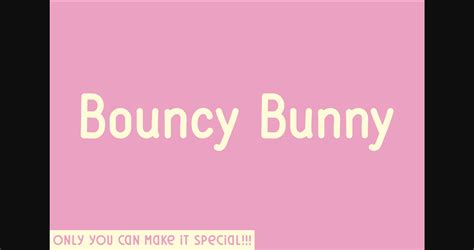 Bouncy Bunny Font Font Canyon
