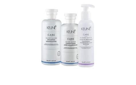 Kit Keune Care Para Neutraliza O Shampoo E Condicionador Silver Savior E Leave In Blonde Savior