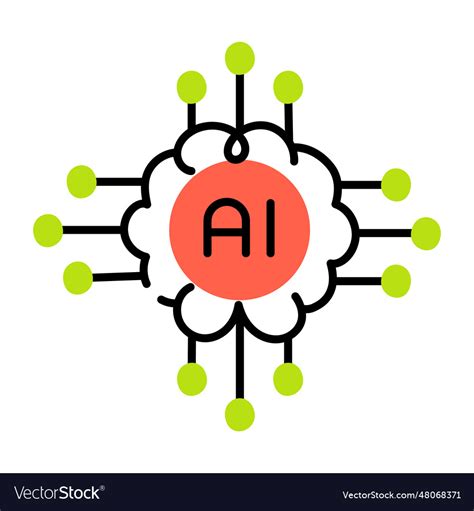 Ai brain Royalty Free Vector Image - VectorStock