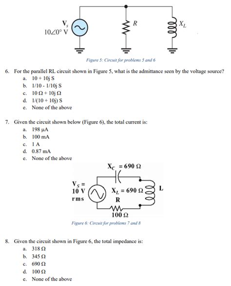 Solved 1 For The Series RC Circuit Shown Below Figure 1 Chegg