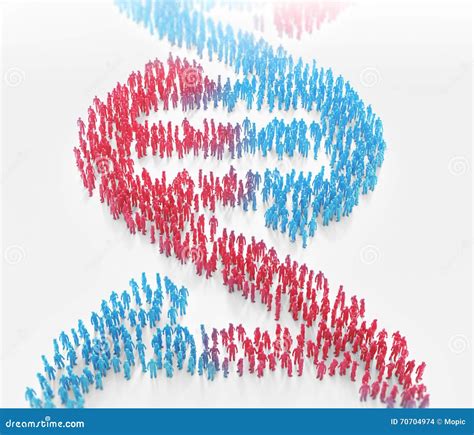 Tiny People Forming a DNA Helix Stock Illustration - Illustration of biotech, human: 70704974