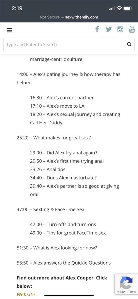 Sex With Emily Just Released An Episode With Alex If Anyone Is