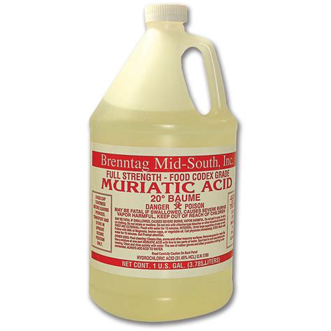 muriatic acid gallon cs  hcl