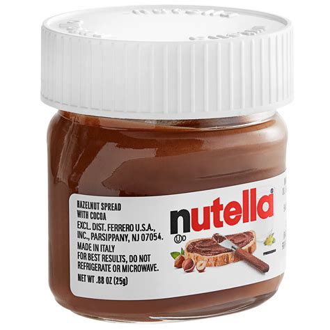 Nutella Hazelnut Spread Mini Glass Jar 88 Oz