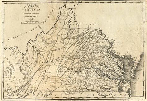 1795 Virginia Antique Map
