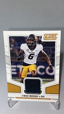 Panini Score Collegiate Jersey Patch J Mon Moore Rc Rookie Patch