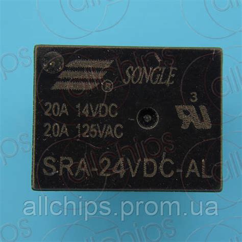 Купить Реле 24В 20А Songle SRA-24VDC-AL relay, цена 64.78 ₴ — Prom.ua ...