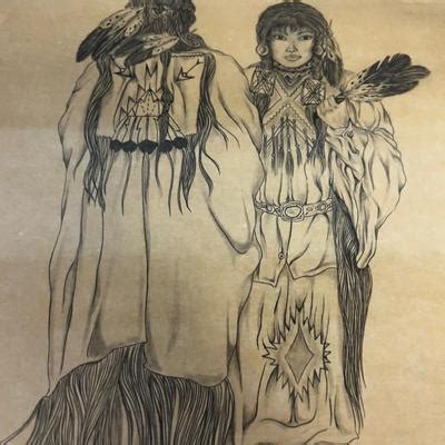 Native American Pencil Drawing Signed Dan Begay EstateSales Org