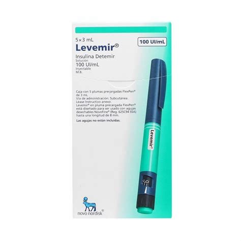 Levemir FlexPen Insulin Detemir Injection 100 Units ML Syringes 3 Ml 5