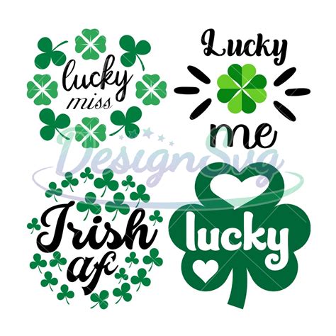 Lucky Miss Svg Lucky Me Svg Lucky Clover Svg Irish Af Svg Patricio Svg Patricks Days