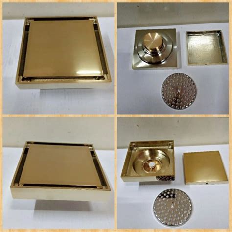 Smart Floor Drain Tile Insert Saringan Got Model Elite Warna GOLD EMAS