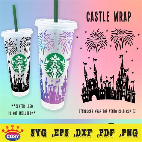 Castle Starbucks Cold Cup Svg Full Wrap For Starbucks Venti Cold Cup