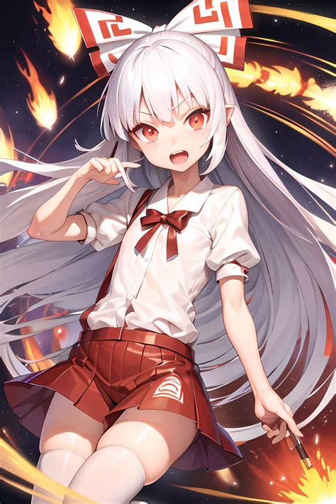 藤原妹紅 「妹紅東方project藤原妹紅 」kaeshiro👑💎🔱⚜️🏆🎖️🏅🥇🥈🥉🎗️🎀のイラスト