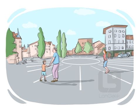 definition meaning  piazza langeek