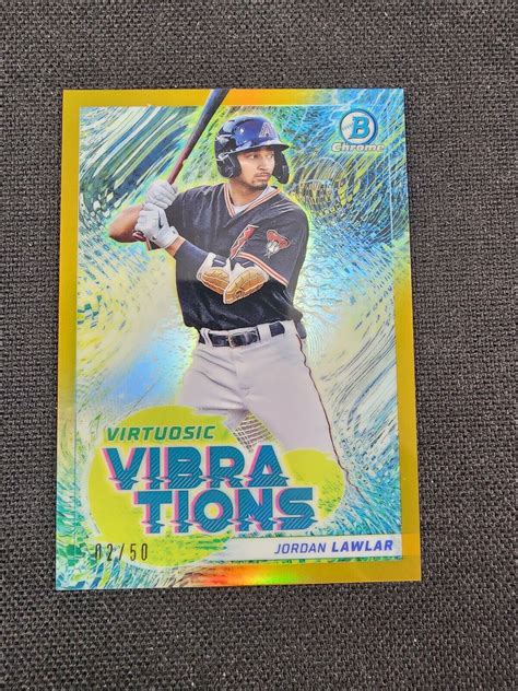 Bowman Chrome Jordan Lawlar Virtuosic Vibrations Gold Refractor