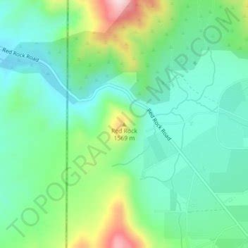 Red Rock Topographic Map Elevation Terrain