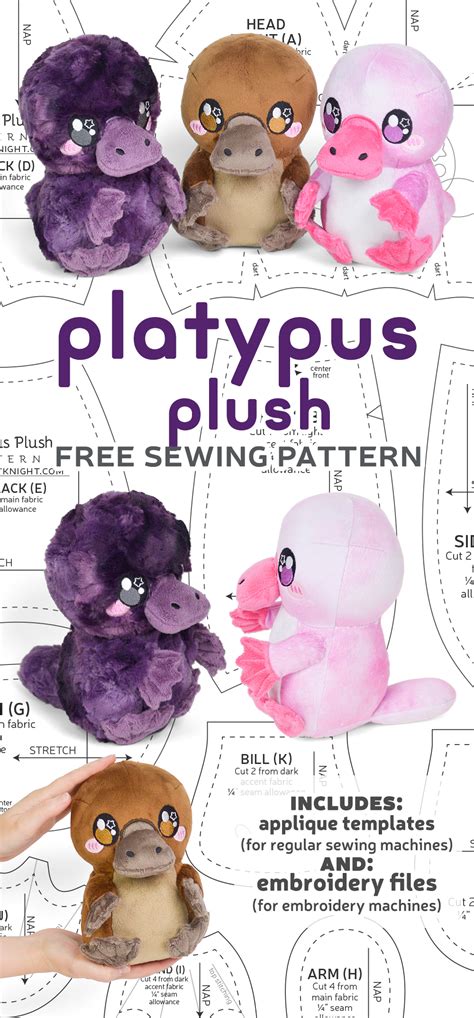 Platypus Plush Sewing Pattern Sew Desu Ne