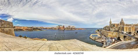 Panorama View On Valletta City Historic Stock Photo 423650749