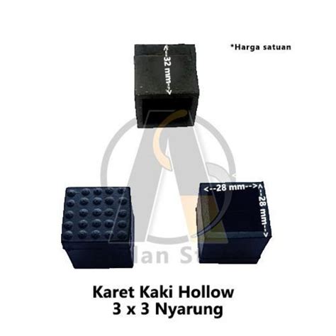 Jual Karet Kaki Hollow 3x3 Nyarung Asbak Mangkok Hollo Tutup Kaki